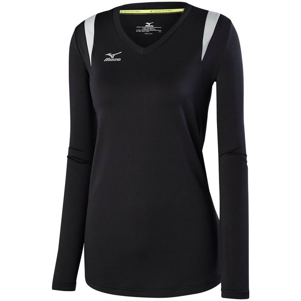 Damske Dresy Mizuno Balboa 5.0 Long Sleeve Volejbalove Čierne/Strieborne Vypredaj SAJN51027